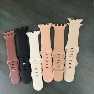 Apple Watch bands. Assorted colors. Off brand but fits 38mm-40mm